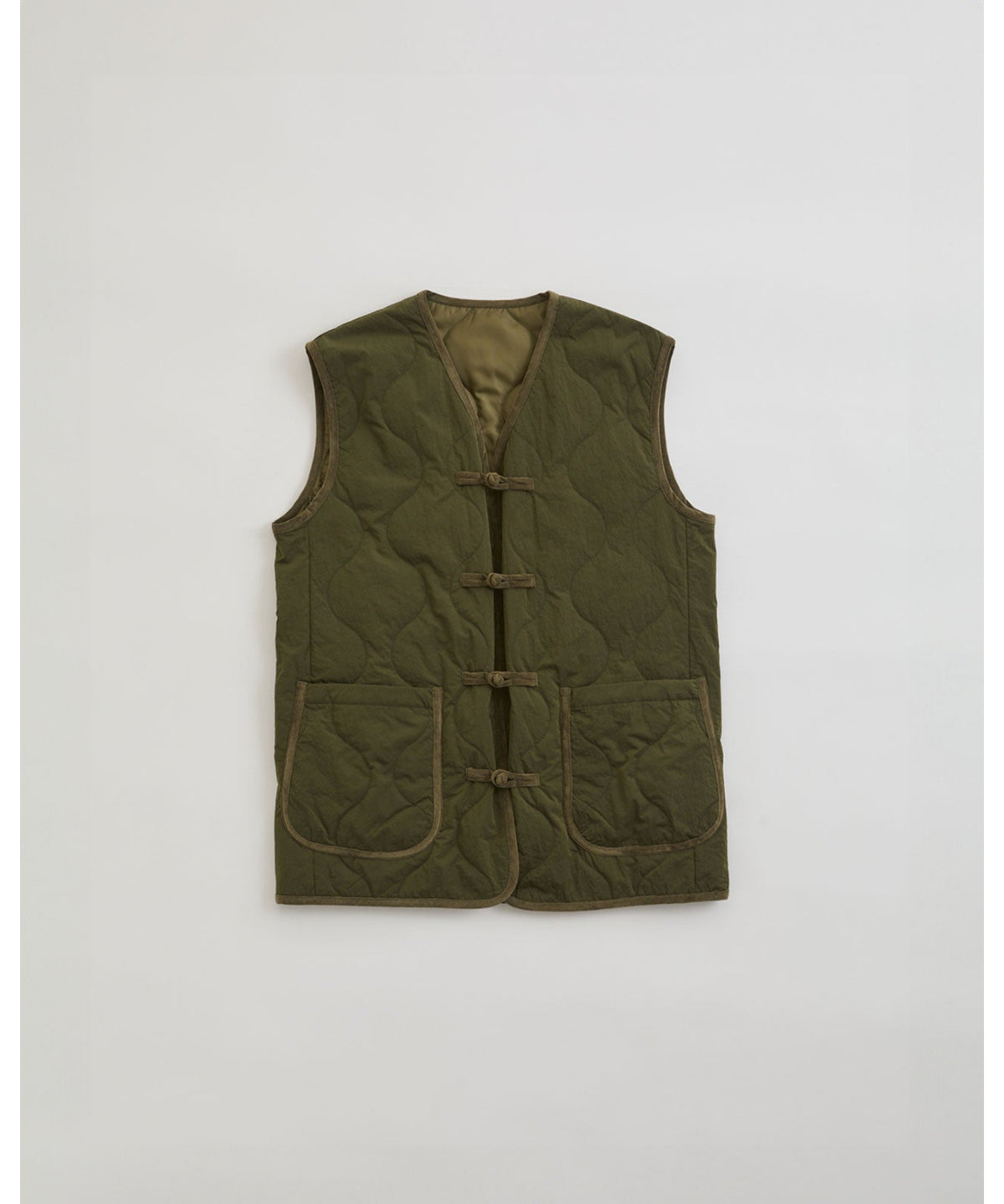 CHINA BUTTON QUILTED VEST