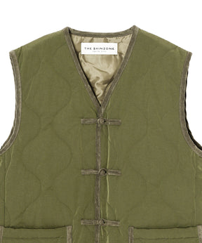 CHINA BUTTON QUILTED VEST