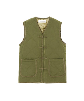 CHINA BUTTON QUILTED VEST
