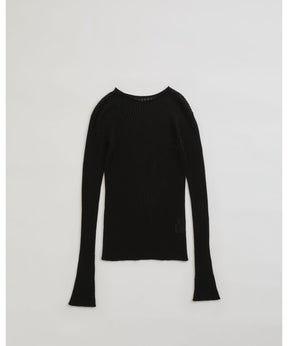 CASHMERE SILK RIB KNIT