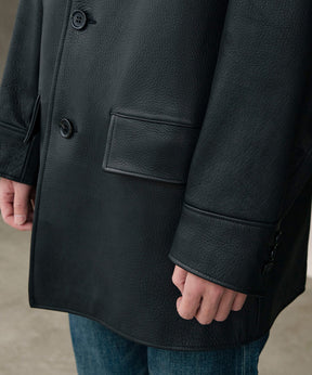 LEATHER CAR COAT