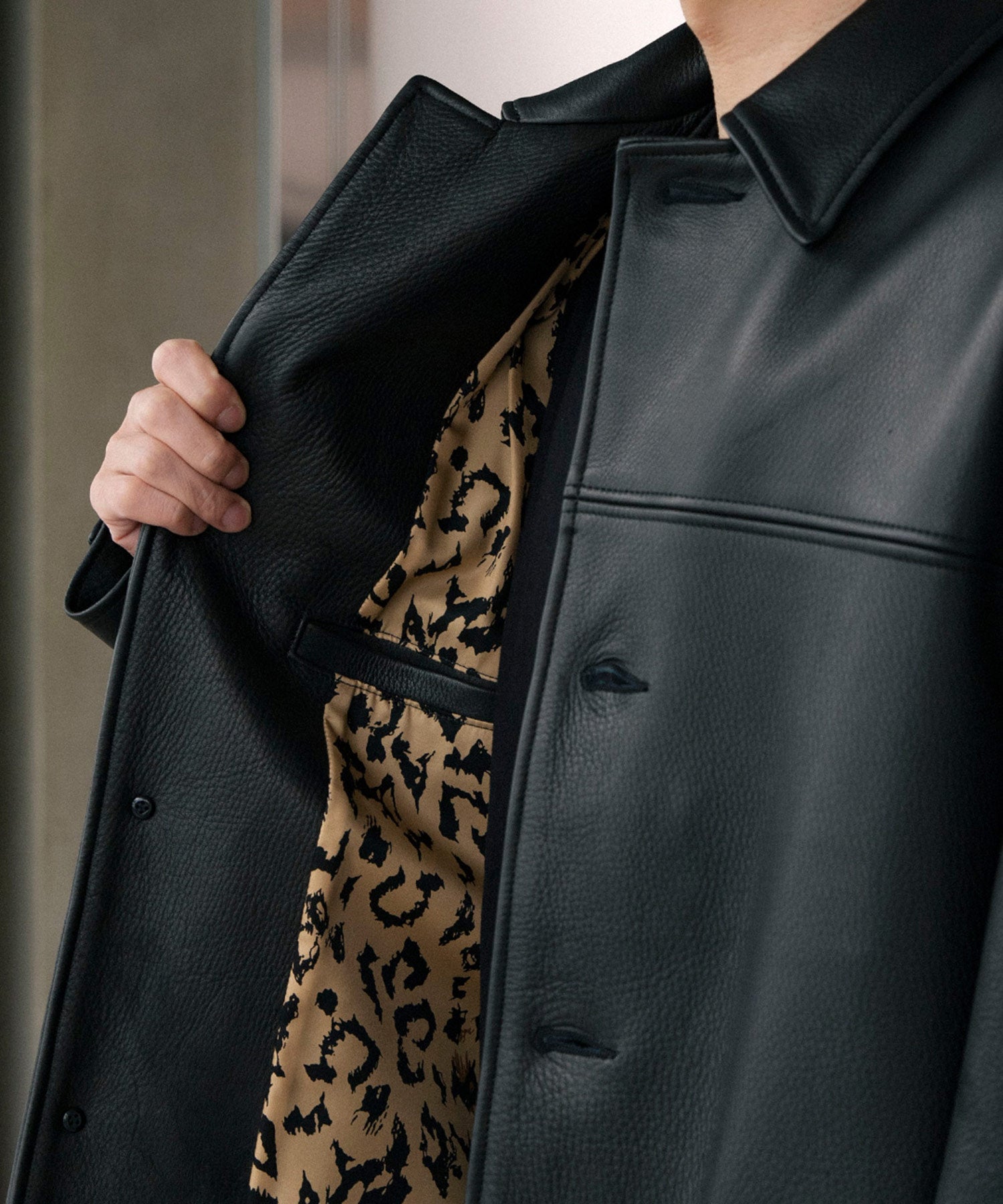 LEATHER CAR COAT - WACKO MARIA (ワコマリア) - tops (トップス