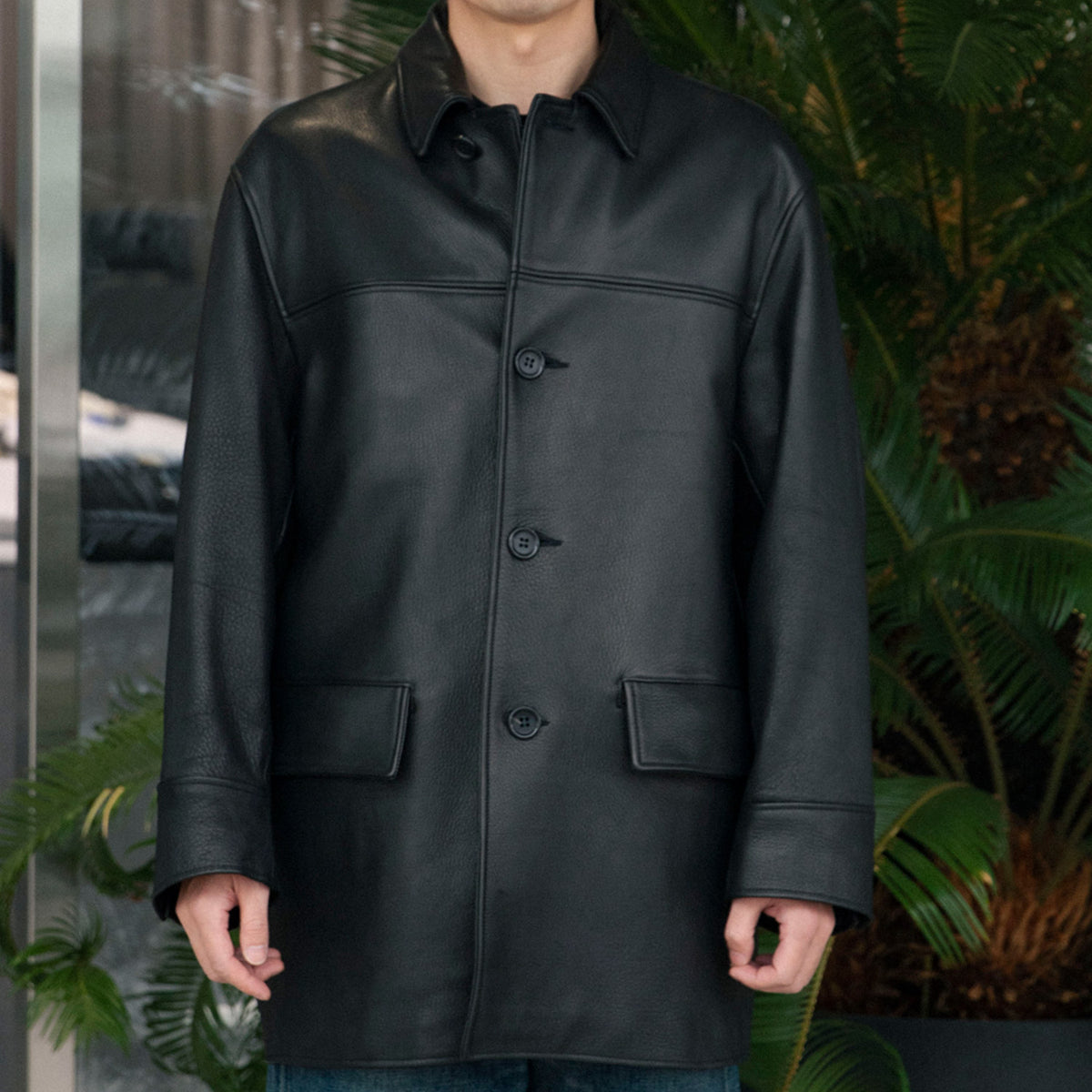 LEATHER CAR COAT - WACKO MARIA (ワコマリア) - tops (トップス