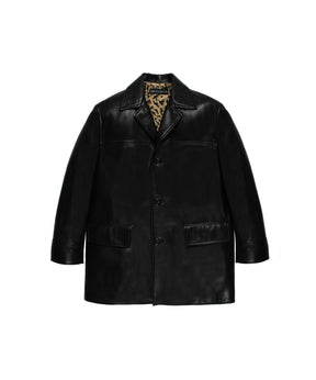 LEATHER CAR COAT