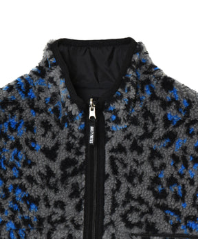 REVERSIBLE LEOPARD BOA FLEECE JACKET