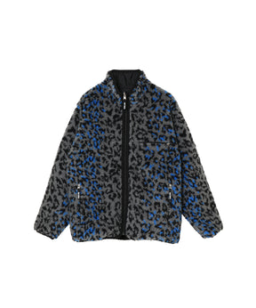 REVERSIBLE LEOPARD BOA FLEECE JACKET