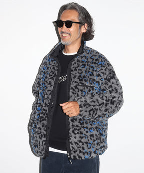 REVERSIBLE LEOPARD BOA FLEECE JACKET