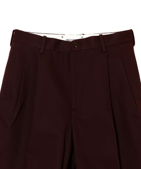 DOUBLE PLEATED CHINO TROUSERS