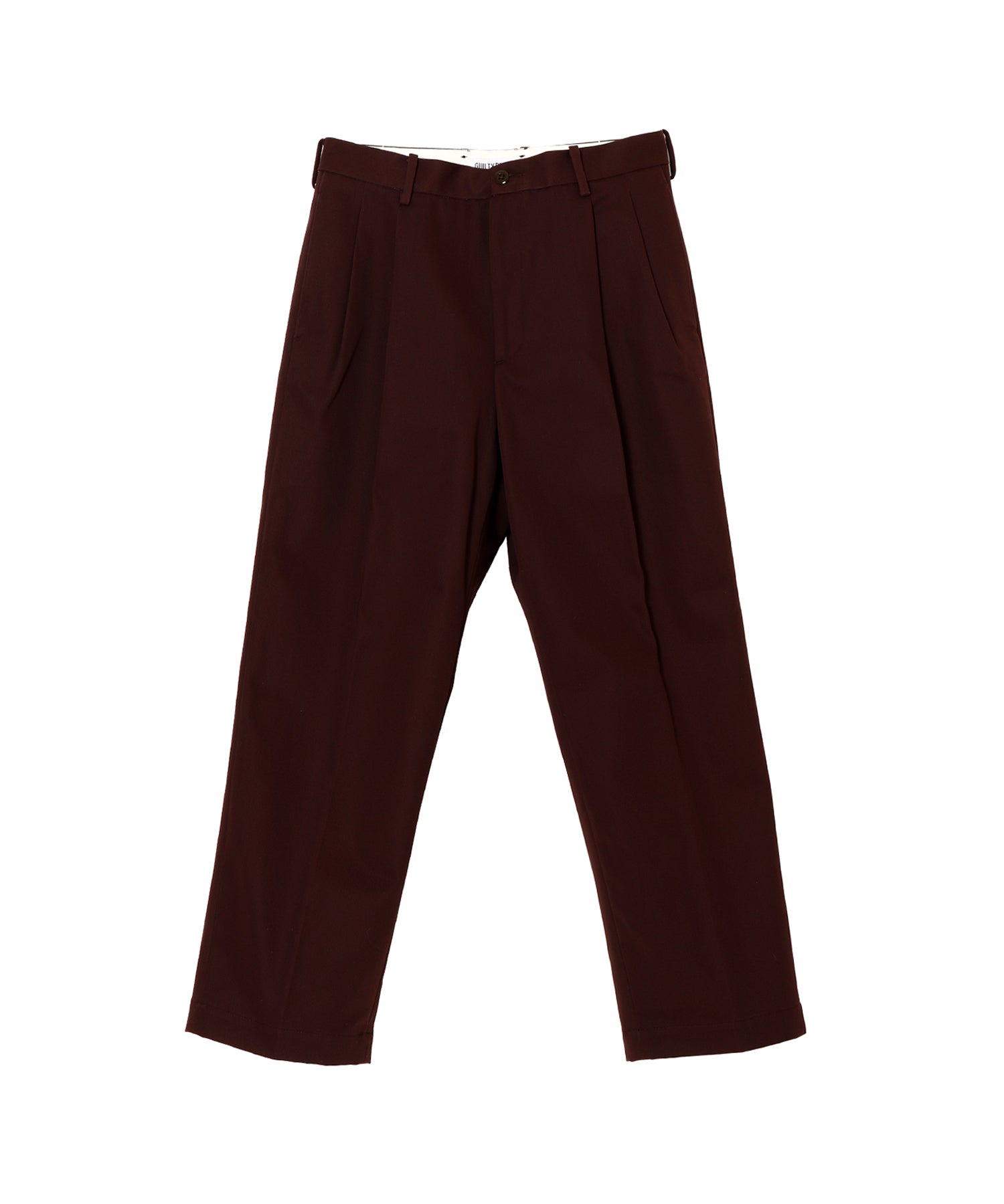 DOUBLE PLEATED CHINO TROUSERS