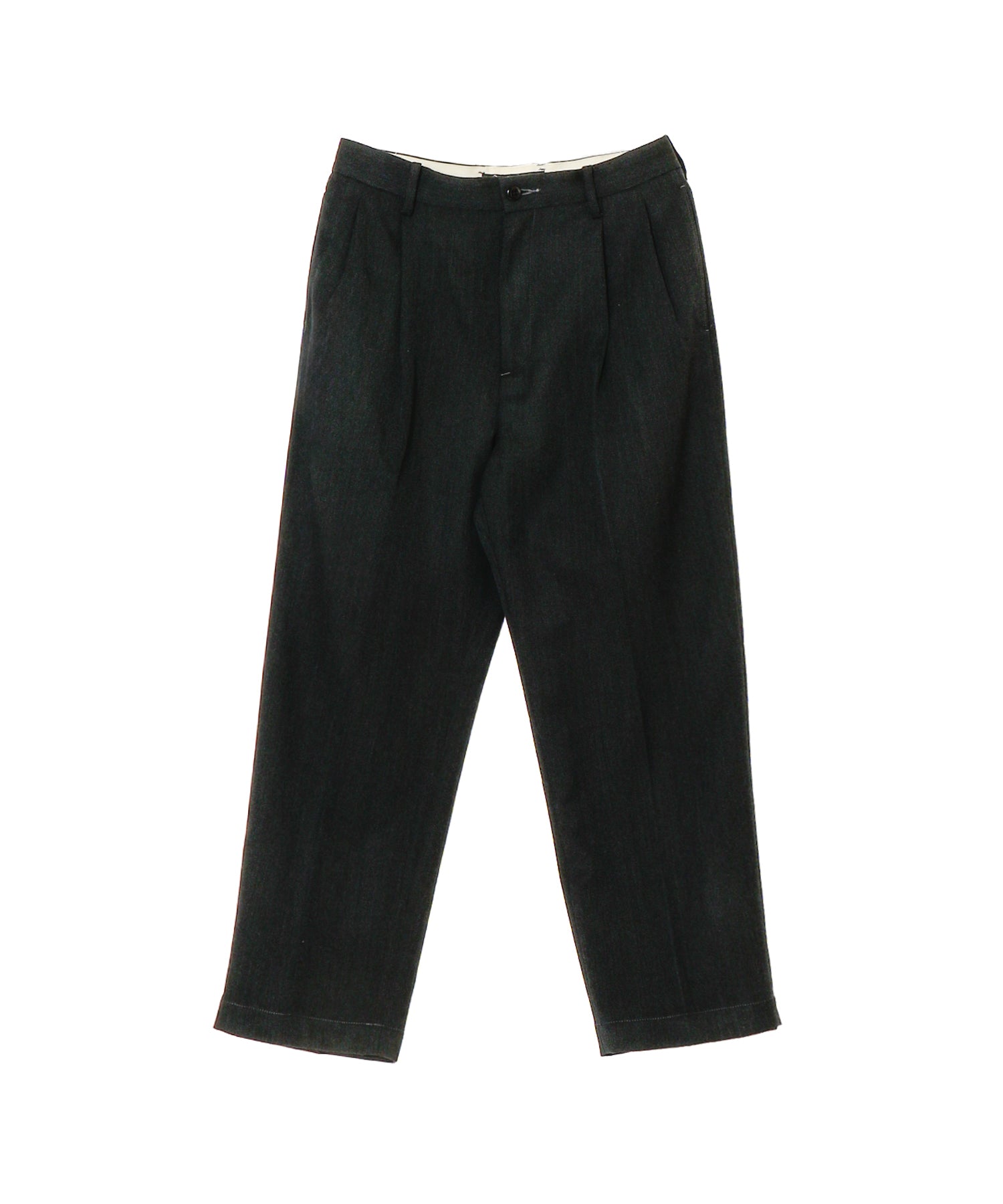 DOUBLE PLEATED WOOL TROUSERS