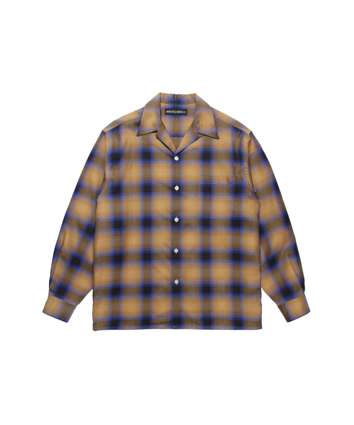 CHECK OPEN COLLAR SHIRT