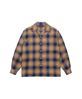 CHECK OPEN COLLAR SHIRT