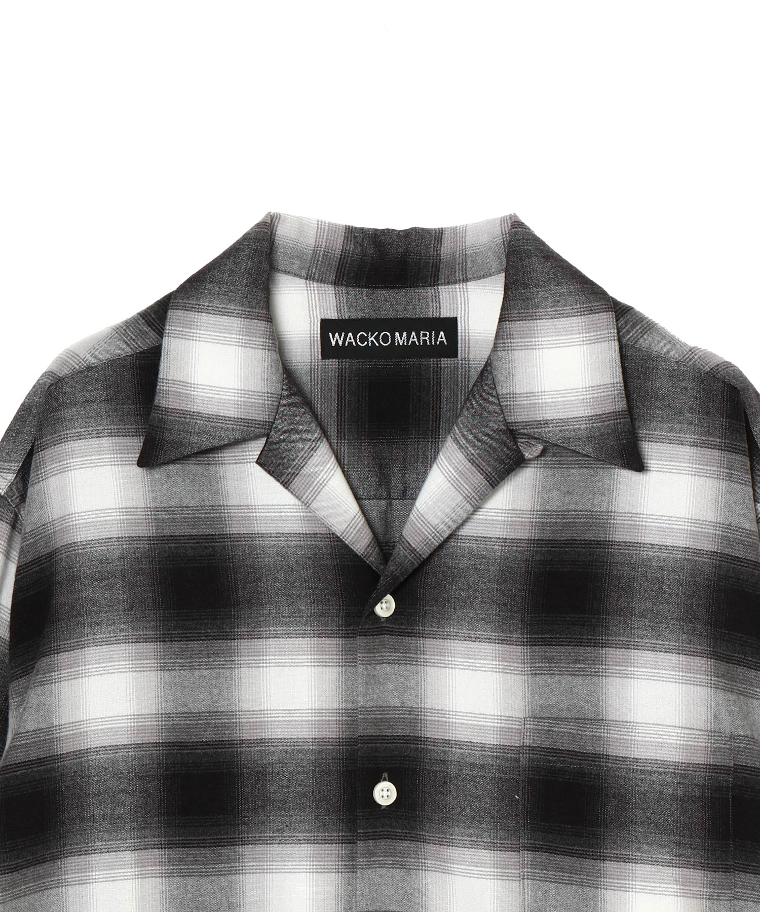 CHECK OPEN COLLAR SHIRT