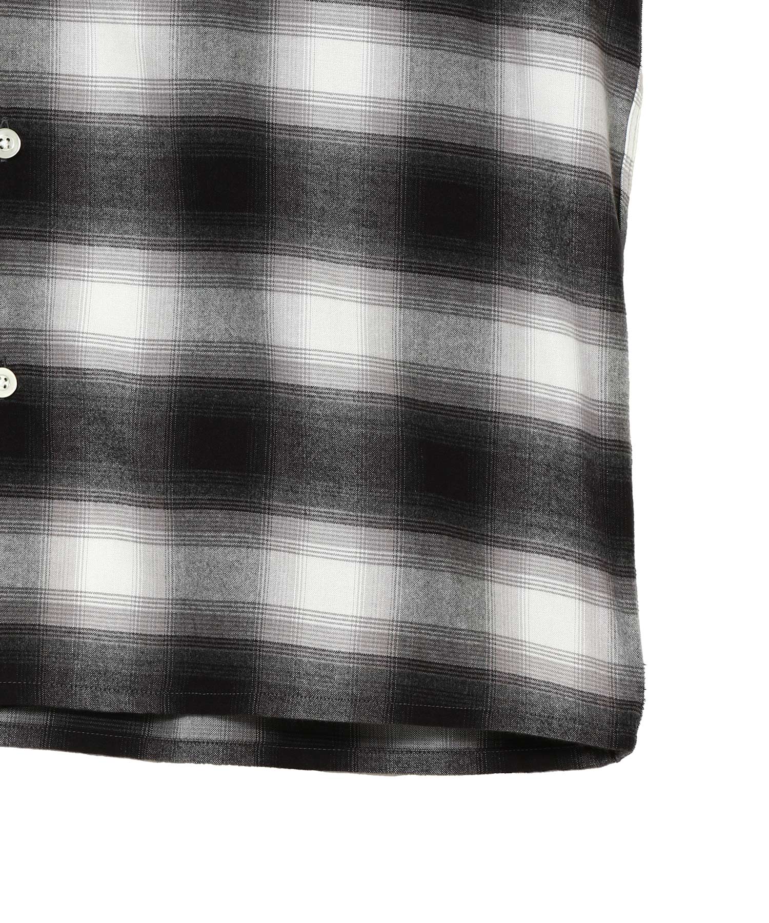 CHECK OPEN COLLAR SHIRT