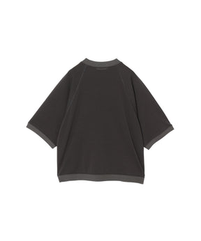 SHEER HALF SLEEVE SWEATSHIRT