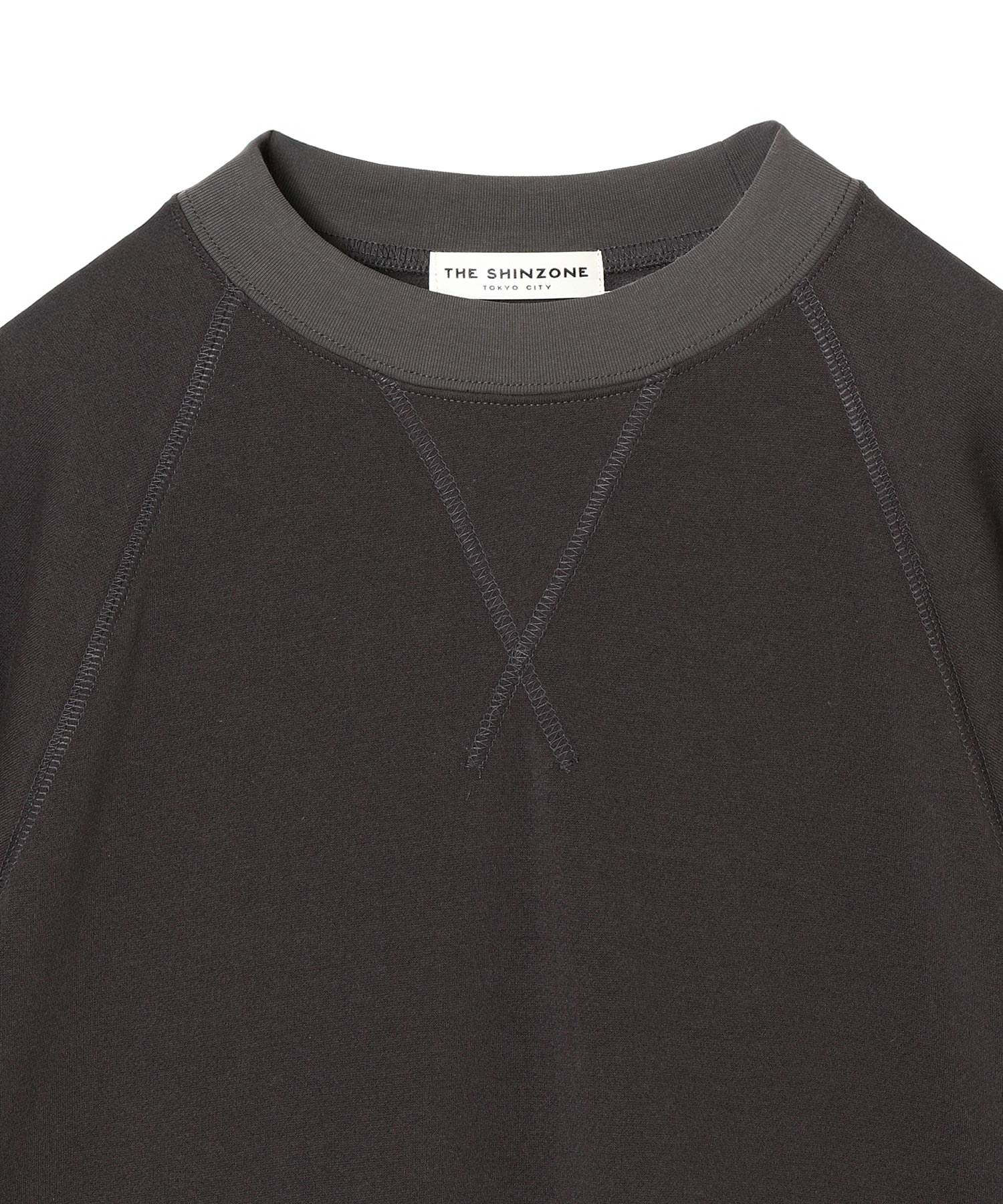 SHEER HALF SLEEVE SWEATSHIRT