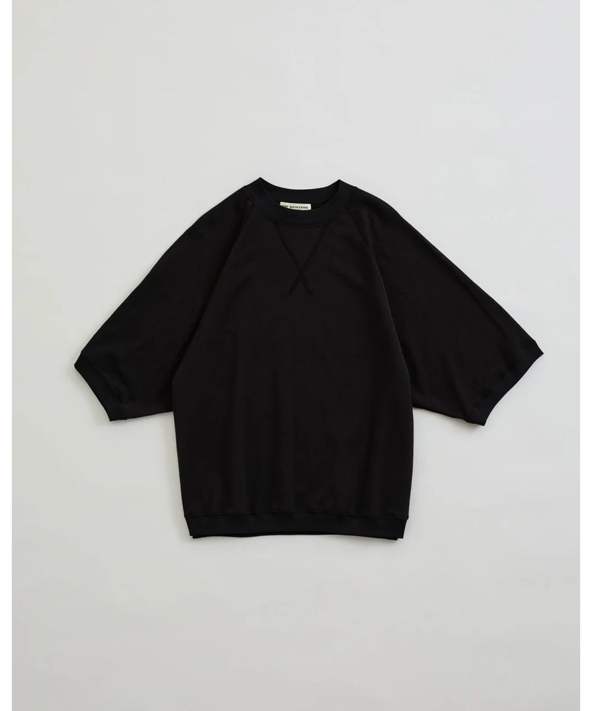 SHEER HALF SLEEVE SWEATSHIRT