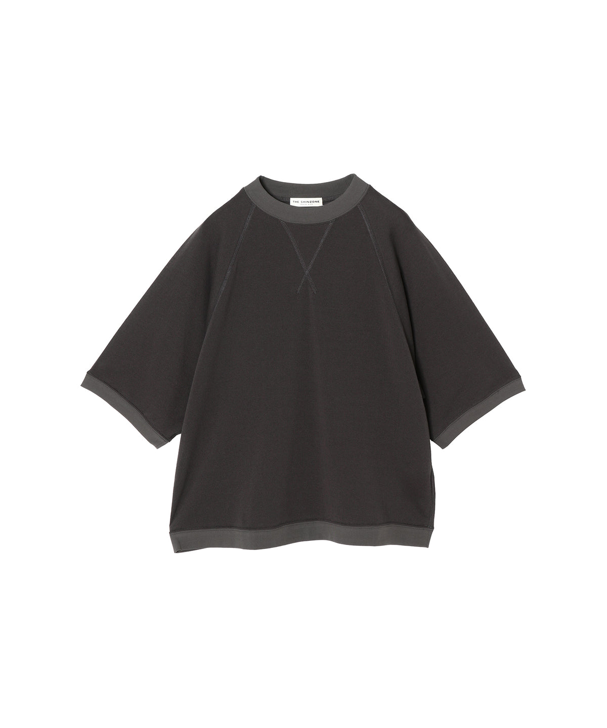 SHEER HALF SLEEVE SWEATSHIRT