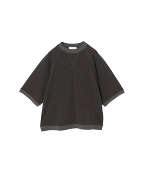 SHEER HALF SLEEVE SWEATSHIRT
