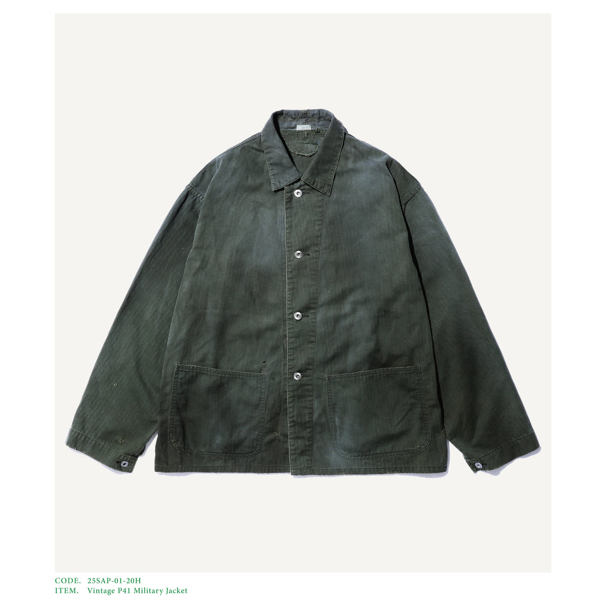 Vintage P41 Military Jacket - A.PRESSE (アプレッセ) - outer