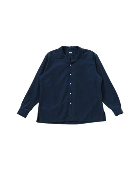 Silk Cotton Open Collar L/S Shirt