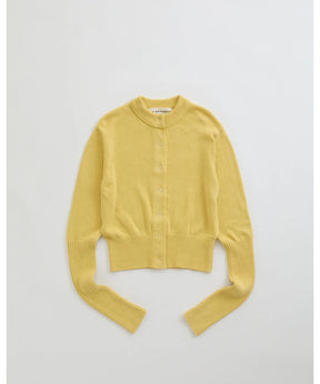 COTTON LONG RIB CARDIGAN