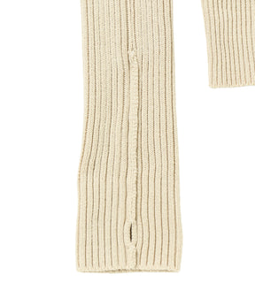 COTTON LONG RIB CARDIGAN