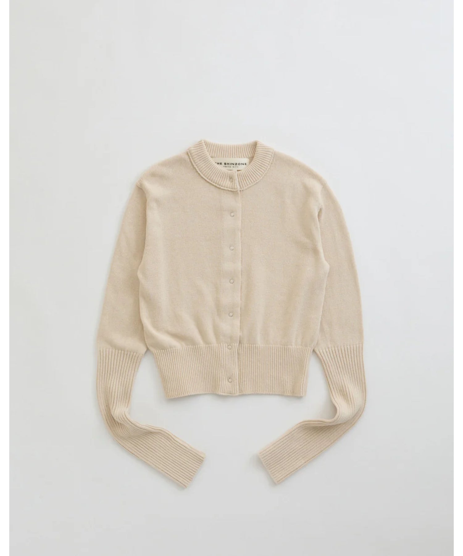 COTTON LONG RIB CARDIGAN