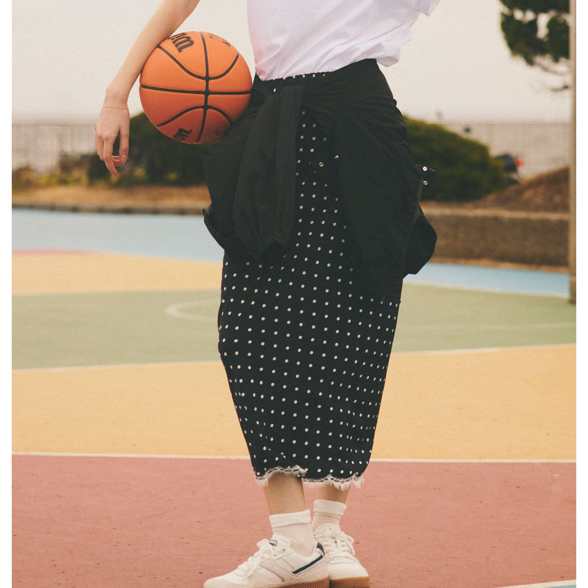 POLKA DOT LEAVERS LACE SKIRT - THE SHINZONE (ザ シンゾーン
