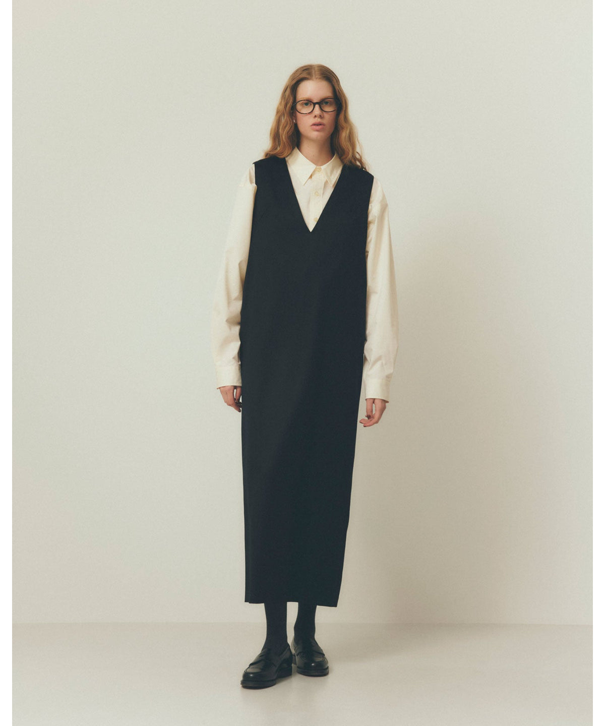 WOOL SATIN DRESS