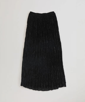VELVET PLEATED SKIRT