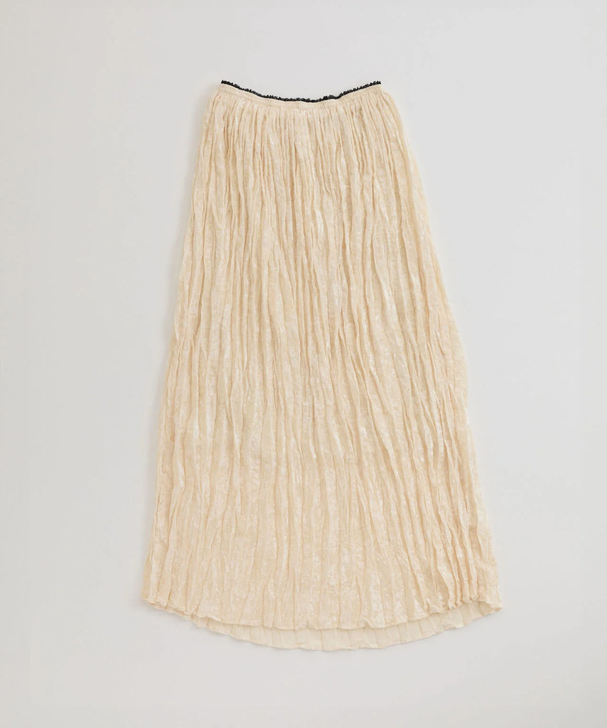 VELVET PLEATED SKIRT
