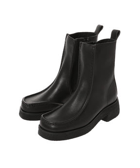 Effery Zip Black Leather