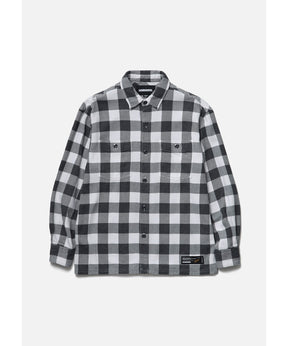 GARMENT DYED BLOCK CHECK SHIRT LS