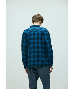 GARMENT DYED BLOCK CHECK SHIRT LS
