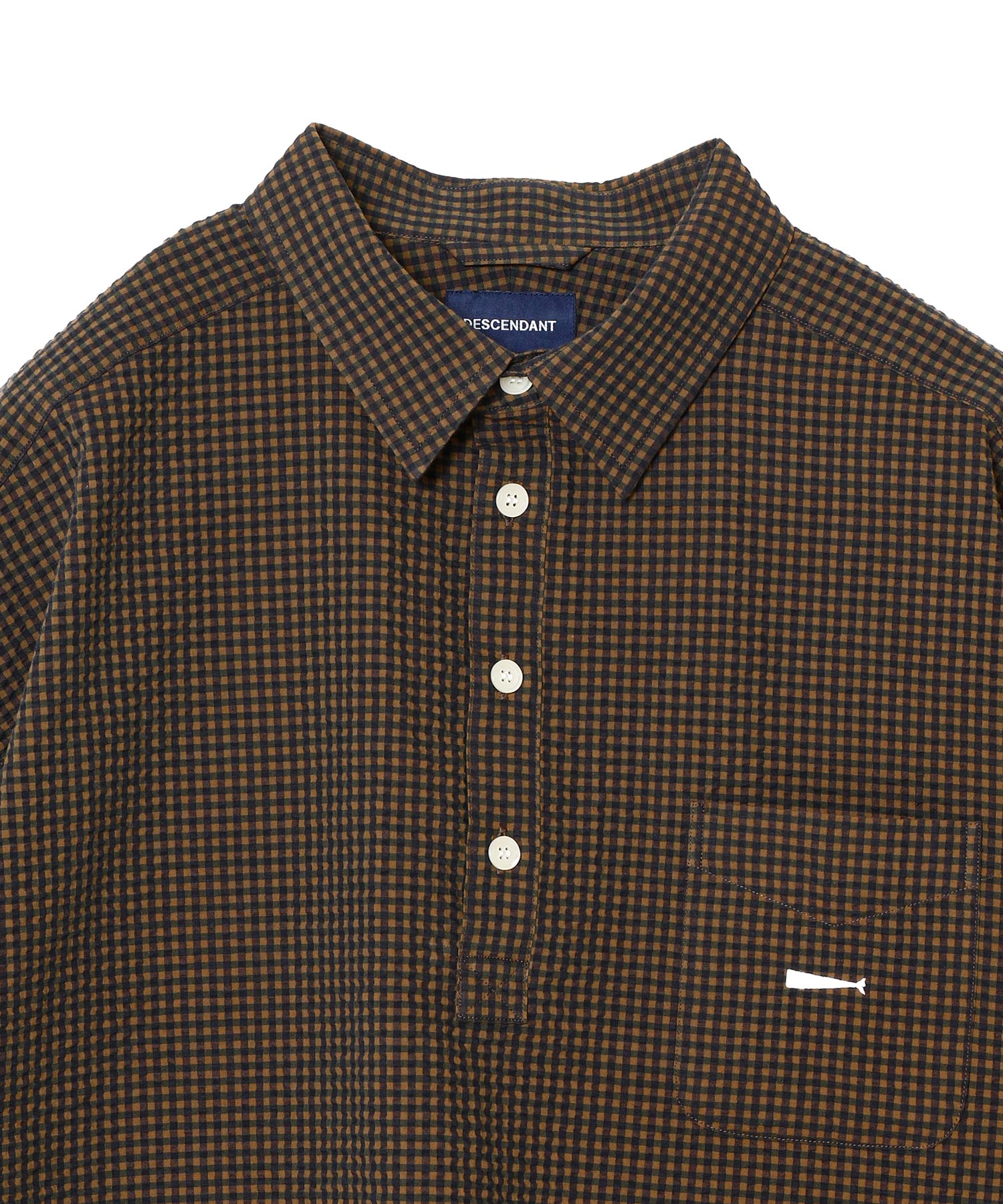 VOIL PULLOVER PLAID SS SHIRT