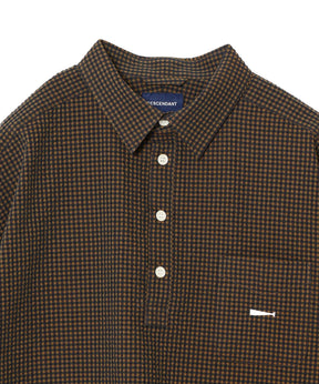VOIL PULLOVER PLAID SS SHIRT