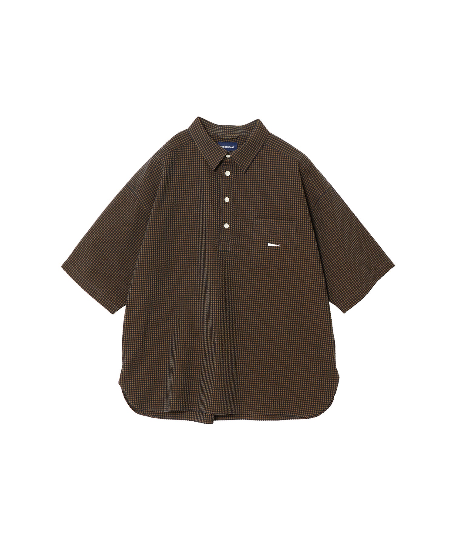 VOIL PULLOVER PLAID SS SHIRT