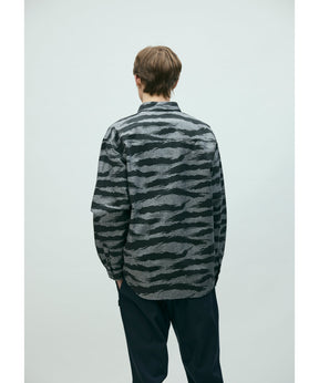 CAMO PATTERN CHAMBRAY SHIRT LS