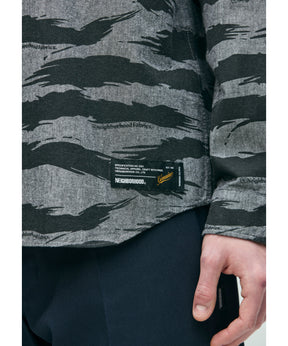 CAMO PATTERN CHAMBRAY SHIRT LS