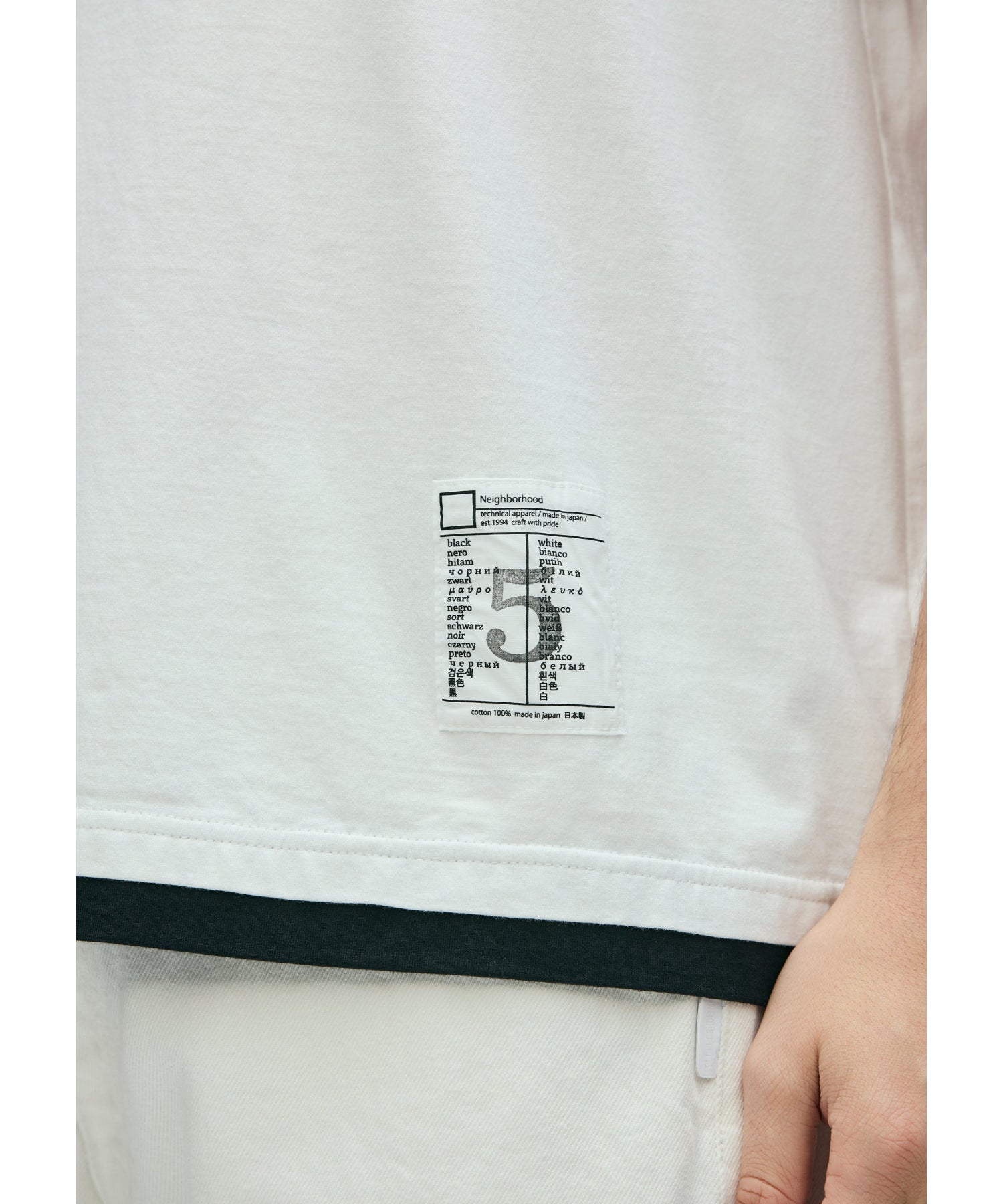 BW . LAYERED TRIM CREWNECK SS