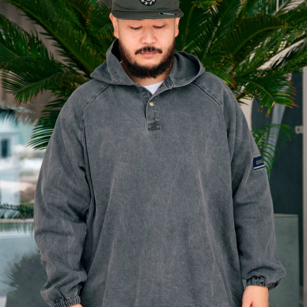 MOLE HOODED LS SHIRT PIGMENT DYE - DESCENDANT (ディセンダント