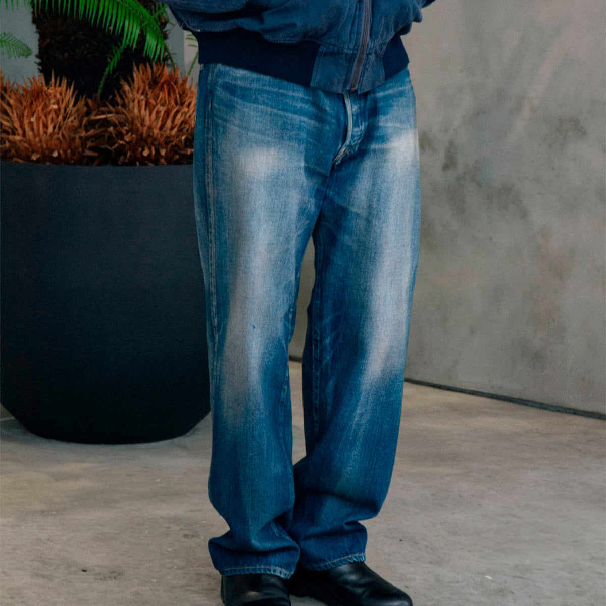 Vintage Washed Straight Denim Pants - A.PRESSE (アプレッセ