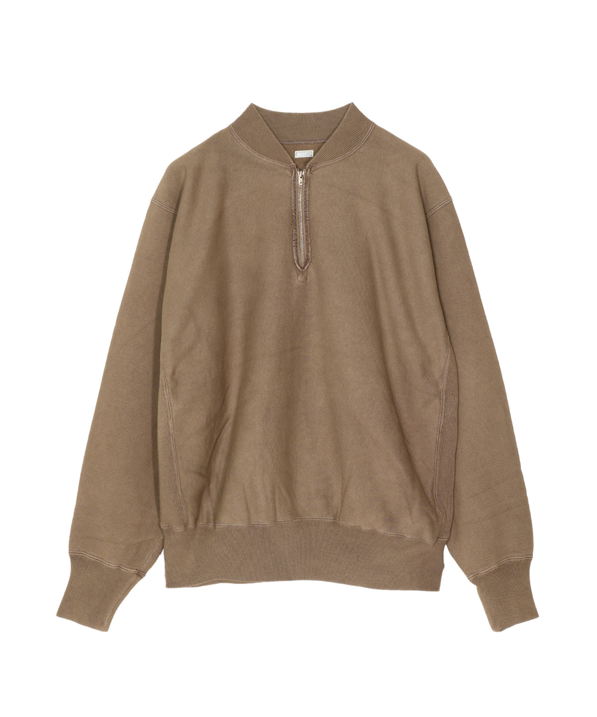 Vintage Half Zip Rib Collar Sweatshirts