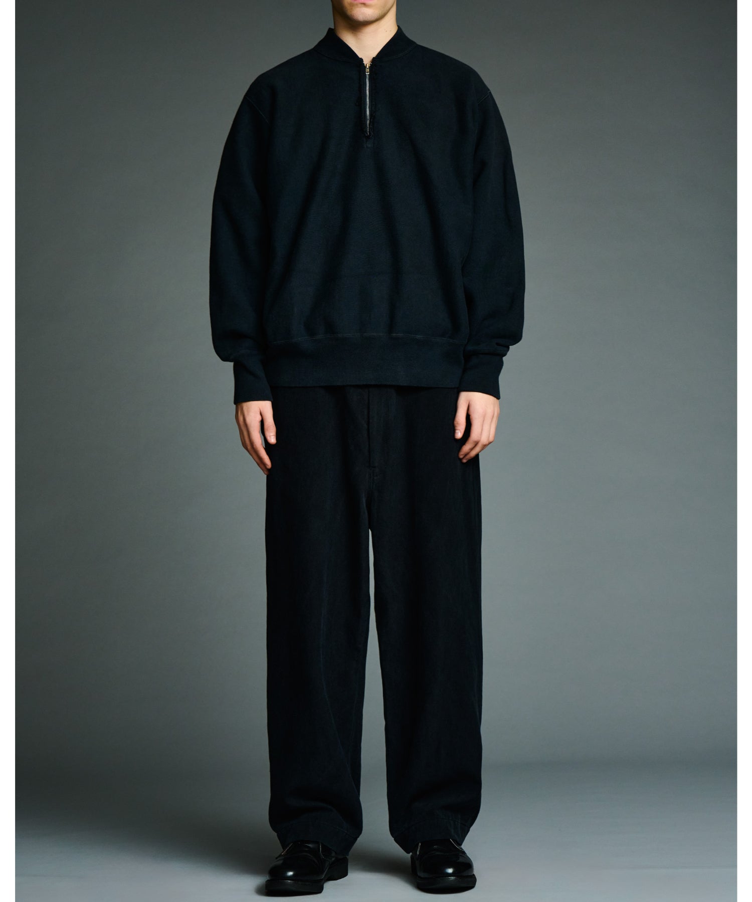 Vintage Half Zip Rib Collar Sweatshirts - A.PRESSE (アプレッセ