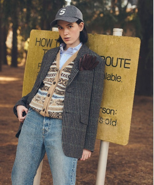 BRITISH WOOL CHECKED JACKET