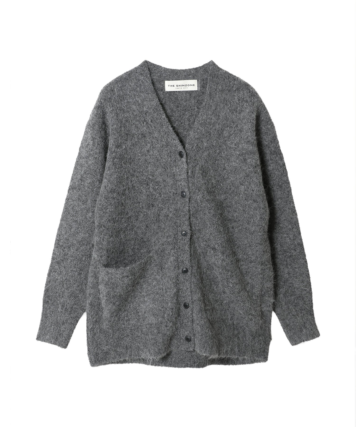 THE SHINZONE Vネックモヘアカーディガン F グレー ALPACA SHAGGY KNIT CARDIGAN - THE SHINZONE (ザ シンゾーン) - tops