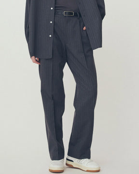 WASHABLE WOOL CHRYSLER PANTS（STRIPE)