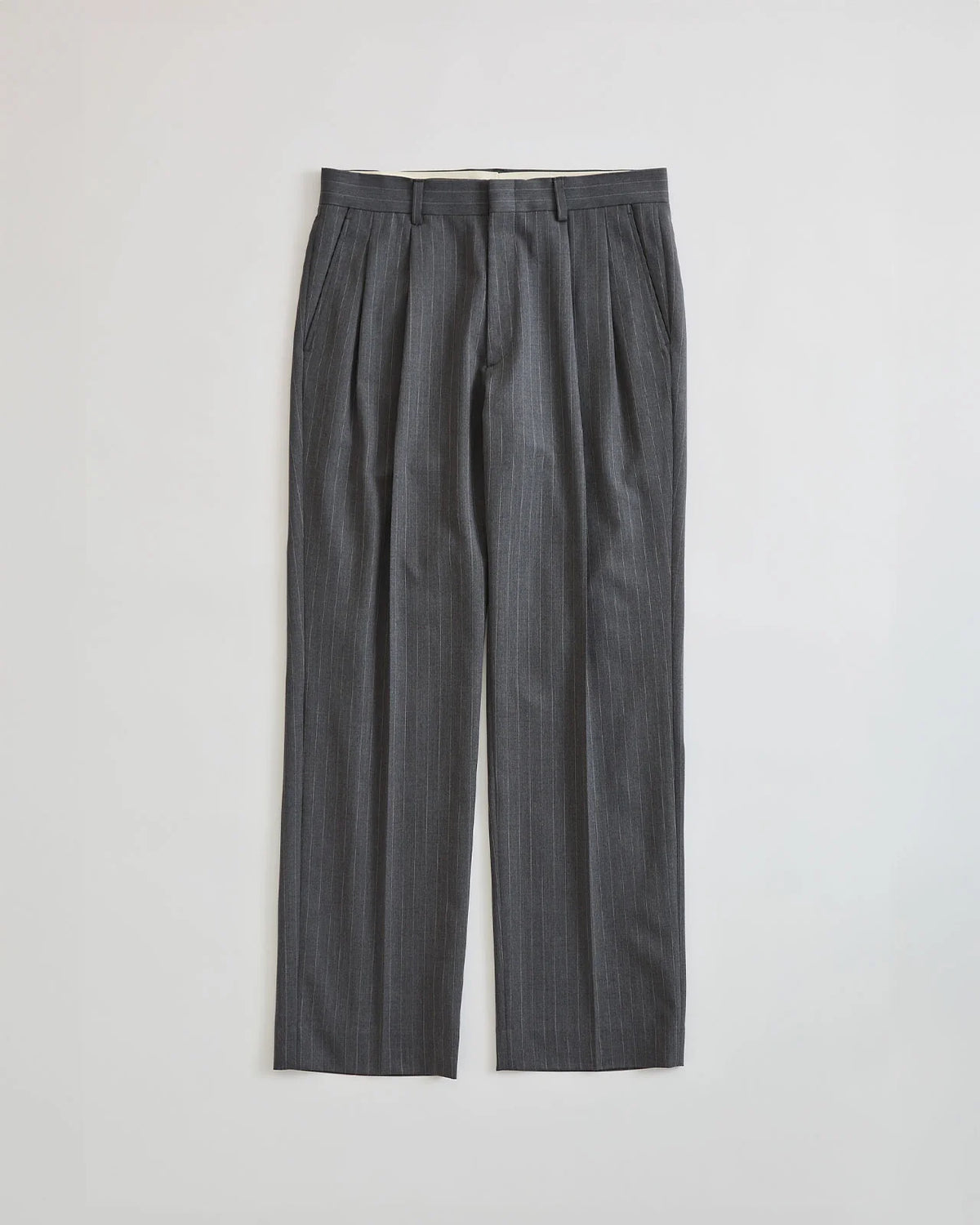 WASHABLE WOOL CHRYSLER PANTS（STRIPE)