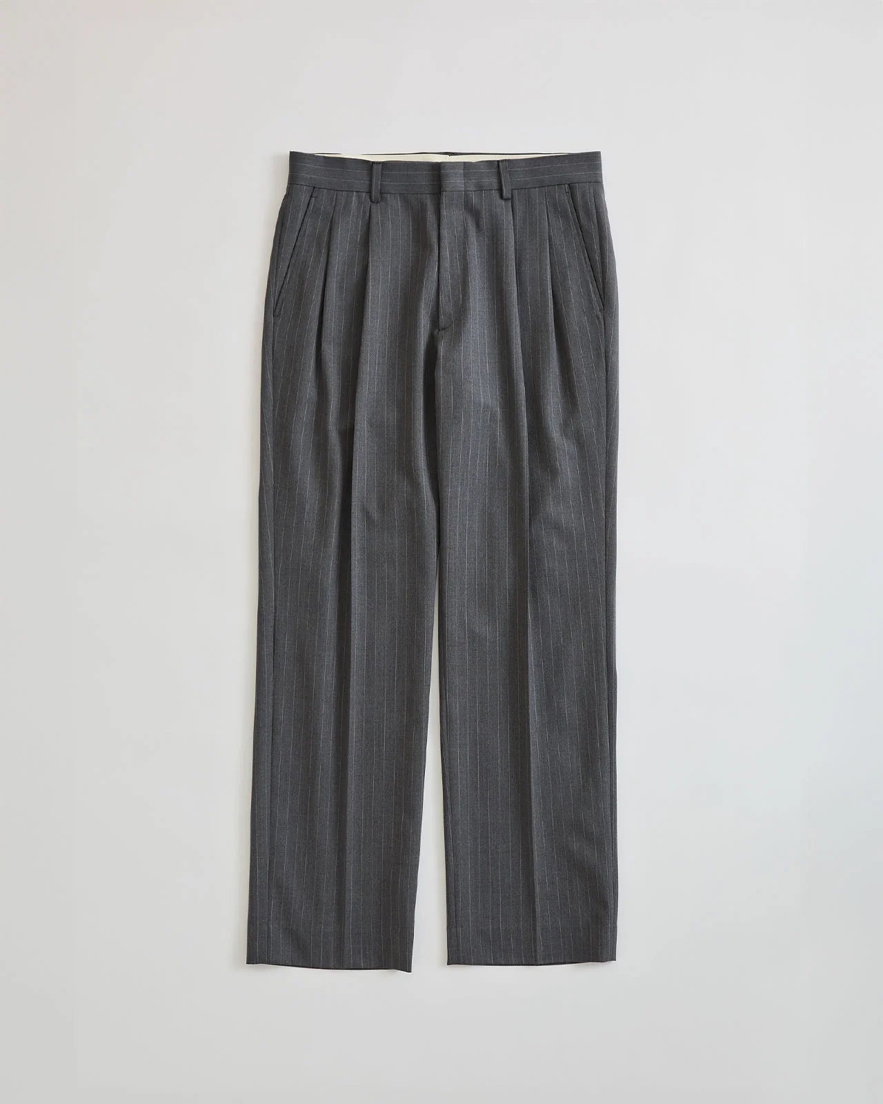 WASHABLE WOOL CHRYSLER PANTS（STRIPE)